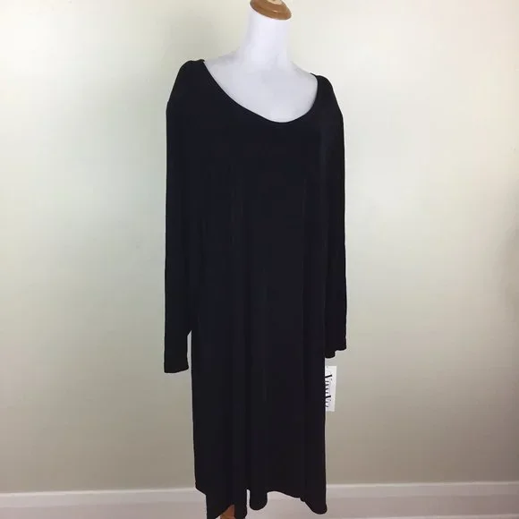 Vikki Vi Dresses Nwt Vikki Vi Black 34 Long Sleeve Ribbed